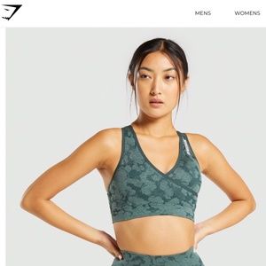 Gymshark Obsidian Green Adapt Camo Sports Bra